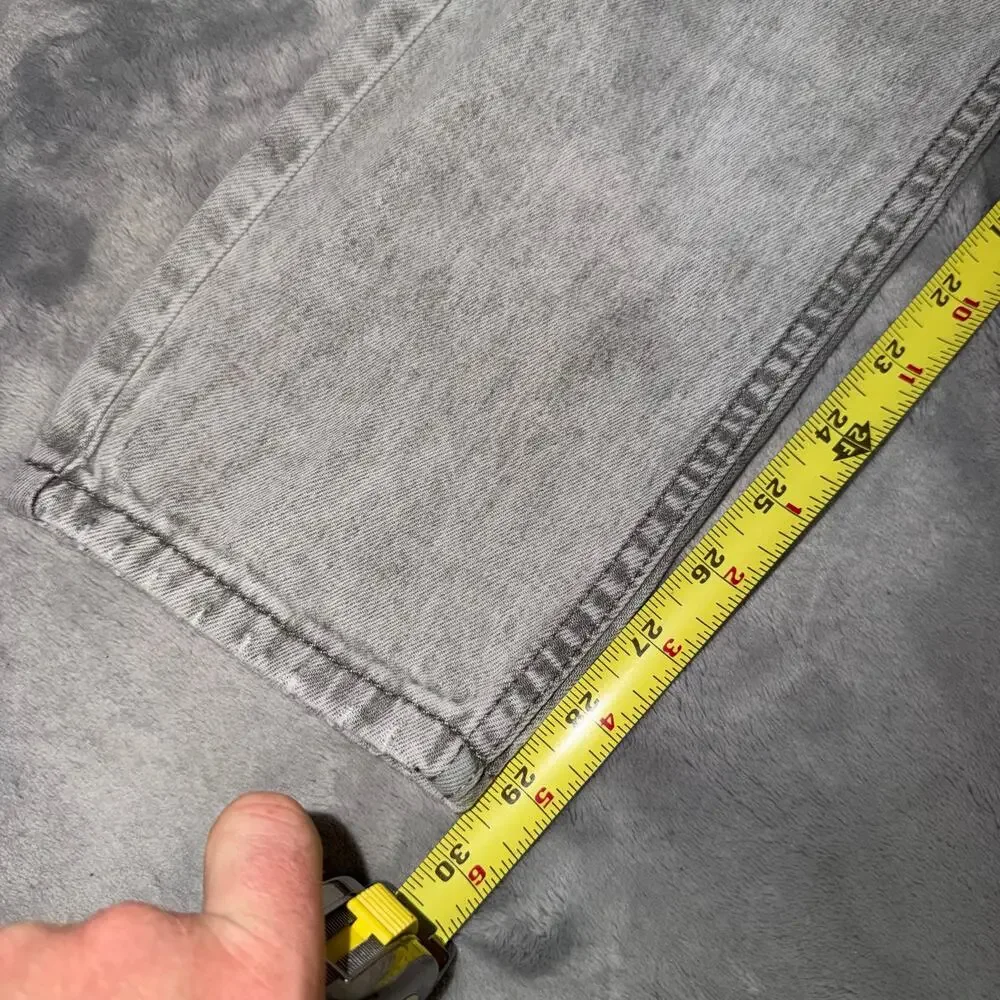 Levi’s 512 Slim Taper Jeans Men’s 33x34 Gray Wash Distressed Denim